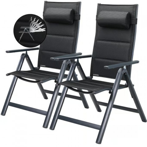 Zahradní židle Bern Premium sada 2 kusů | antracit č.4