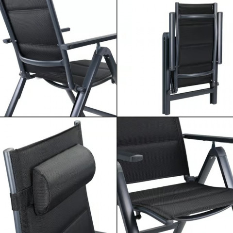 Zahradní židle Bern Premium sada 2 kusů | antracit č.5