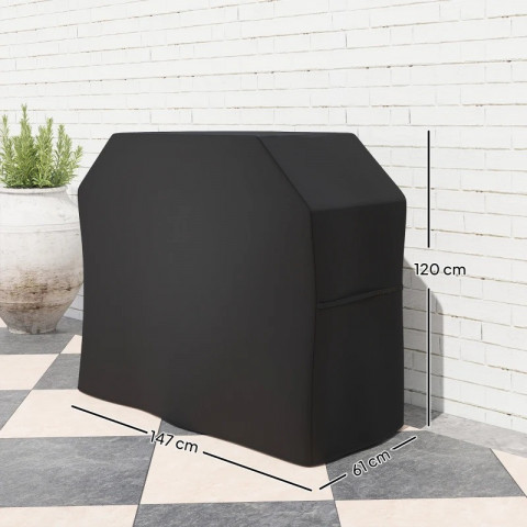 Kryt na plynový gril 147 x 61 x 120 cm | černý č.3