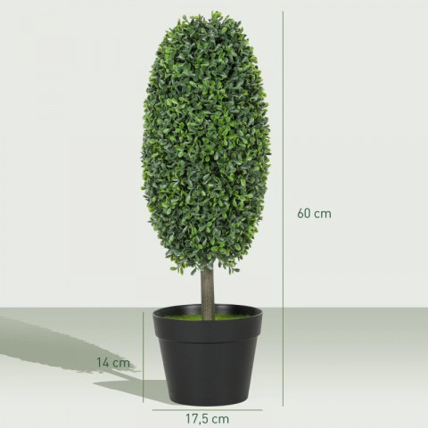 Sada 2 umělých zimostrázů 60 cm | zelené č.2