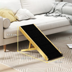 Skládací rampa pro psy 83,5 x 35 x 47,5 cm | přírodní č.3
