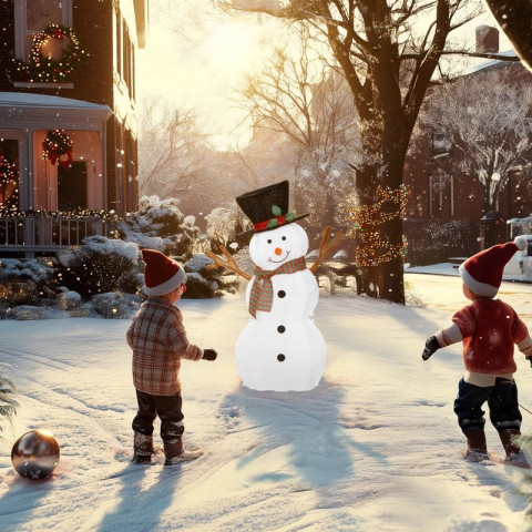 Vánoční dekorace, sněhulák s LED osvětlením | vícebarevná č.4