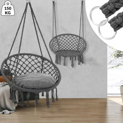 Kulaté závěsné křeslo 80x60x140cm | antracit č.2