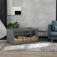 Dřevěná klec pro malá zvířata, 115 x 57 x 55 cm | šedá č.1