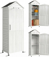 Zahradní skříň na nářadí 85 x 58 x 213 cm | bílá č.1