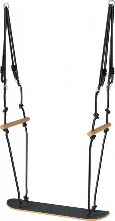 Skateboardová houpačka do 100 kg | černá