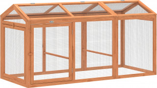 Volný výběh pro kuřata 156 x 70,5 x 84 cm | oranžový č.1