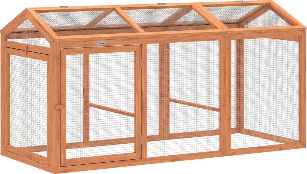 Volný výběh pro kuřata 156 x 70,5 x 84 cm | oranžový