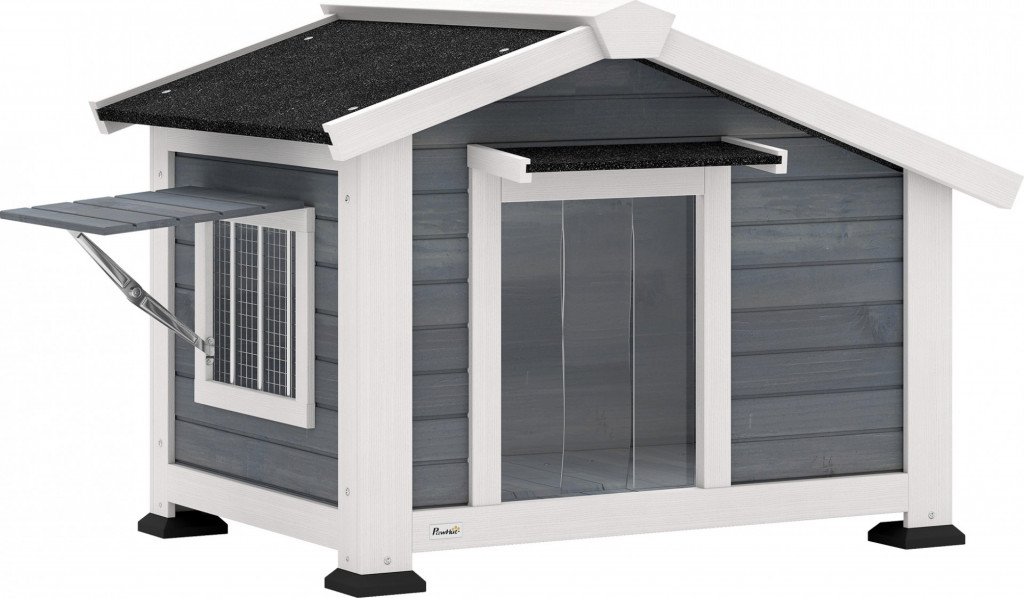 Bouda pro psy odolná proti povětrnostním vlivům | šedá