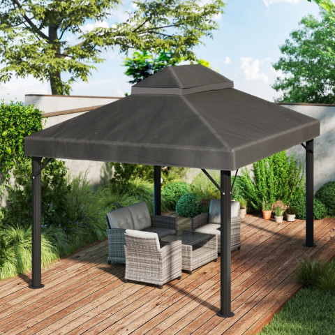 Náhradní dvojitá střecha pro altán, 3x4 m | tmavě šedá č.3