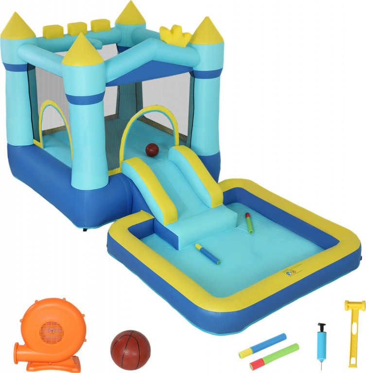 Nafukovací hrací centrum se skluzavkou 364 x 173 x 182 cm | vícebarevný