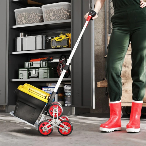 Skládací schodolez se 6 koly | červený č.4