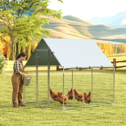 Ohrada pro volný chov 2 x 2 x 2 m | stříbrná č.3