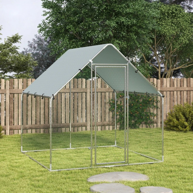 Ohrada pro volný chov 2 x 2 x 2 m | stříbrná