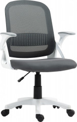 Kancelářská židle se sklopnými područkami a síťovaným čalouněním | šedá č.1