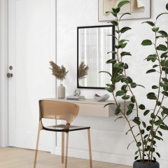 Obdélníkové nástěnné zrcadlo 50 x 70 cm | černé č.3