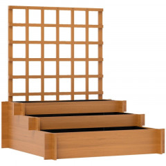 Vyvýšený záhon 95 x 95 x 110 cm | hnědý č.2