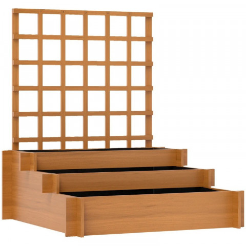 Vyvýšený záhon 95 x 95 x 110 cm | hnědý č.2