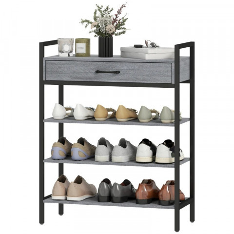 Kovový botník, 70 x 30 x 87,6 cm | šedý č.2