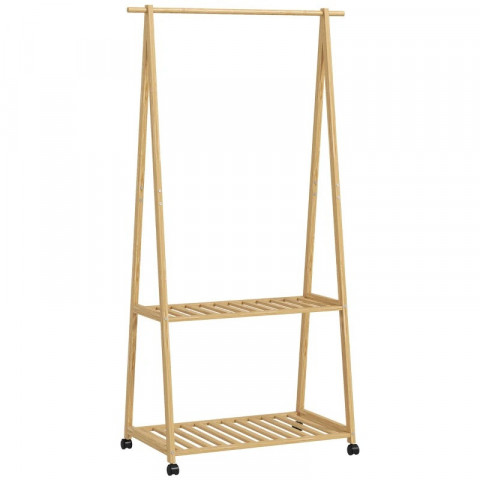 Věšák na kabáty s botníkem 84,5 x 43,5 x 158 cm | přírodní č.2