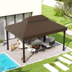 Náhradní střecha pro zahradní altán 4x3 m | kávová č.1