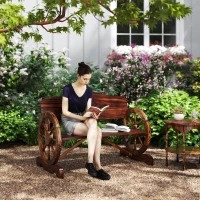 Zahradní lavice 110x55x80 cm | tmavě hnědá č.2