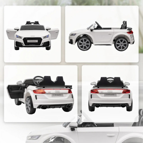 Dětské elektrické autíčko s funkcí zpětného chodu | bílé č.4