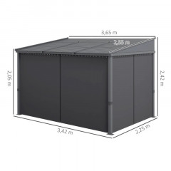 Pergola 3,65 x 2,55 m | tmavě šedá č.3