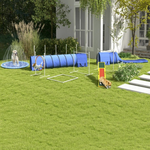 Sada pro agility, 7 výškově nastavitelných překážek | modrá + bílá + oranžová č.3