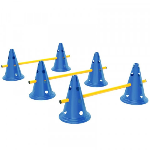 Agility set s výškově nastavitelnými překážkami | modrý + žlutý č.2