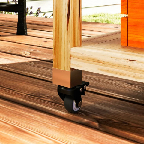 Grilovací vozík s pracovní plochou 134,5 x 50 x 91,5 cm | přírodní č.4