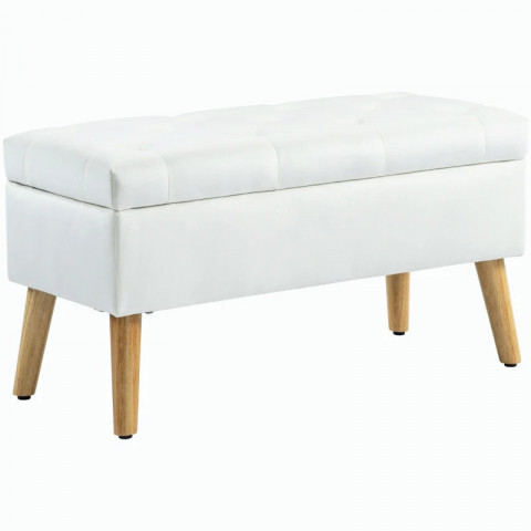 Lavice s úložným prostorem, 102 x 35 x 43 cm | bílá č.2