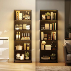 Regál s 5 policemi 60 x 30 x 179 cm | černý č.1