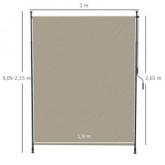Vertikální markýza 200 x 292 cm | písková č.3