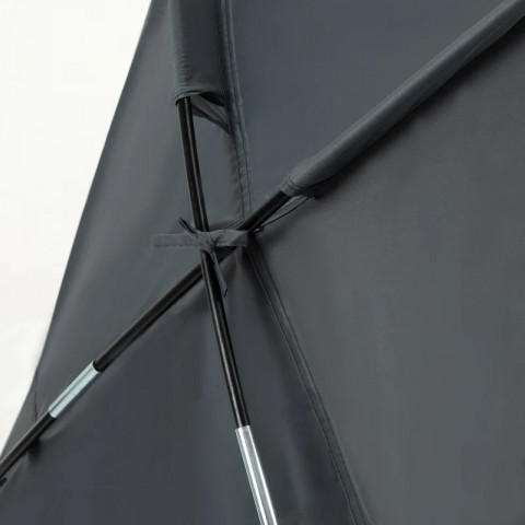 Vyvýšené kempinkové lůžko pro 1 osobu s kopulovitým stanem, 200 x 86 x 147 cm | šedé č.5