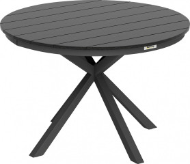 Kulatý zahradní stůl Ø 118 cm | černý č.1