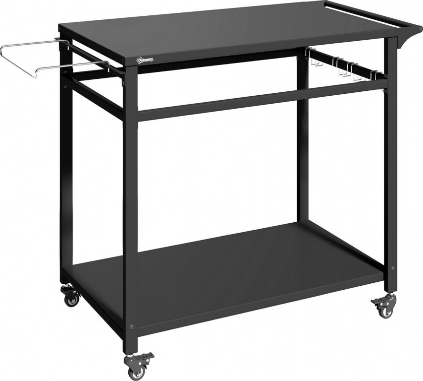 Grilovací vozík 113x50,5x88 cm | černý