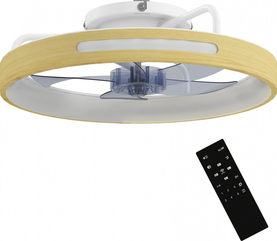 Stropní světlo s ventilátorem | přírodní