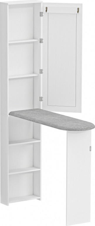 Skládací skříňka na žehlicí prkno 106 x 35 x 174 cm | bílá