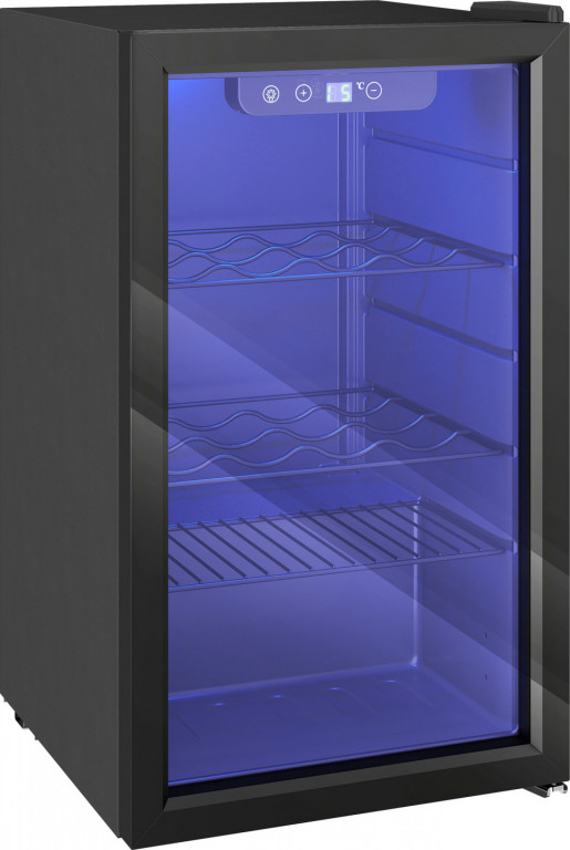 Chladnička na víno 24 lahví digitální dotykový displej | černá