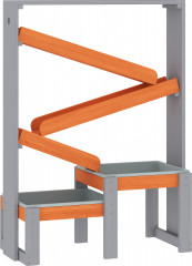 Stůl na hraní s pískem a vodou | šedý + červenohnědý