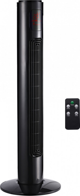 Věžový ventilátor s dálkovým ovládáním 70° | černý
