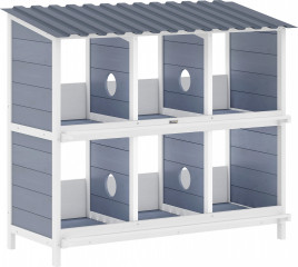 Dřevěné hnízdní boxy pro drůbež 102 x 50 x 91 cm | šedé č.1