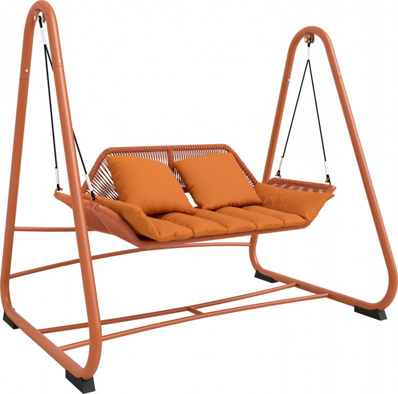 Zahradní houpačka s polštáři | terakota