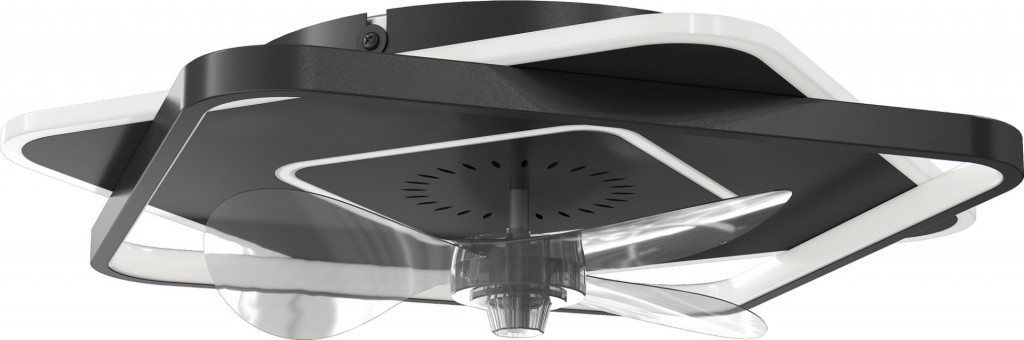 LED stropní světlo s ventilátorem | černé