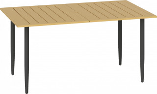 Zahradní stůl 150x90cm s otvorem pro slunečník | hnědý č.1
