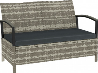 Zahradní lavice s úložným prostorem 2místná | tmavě šedá č.1