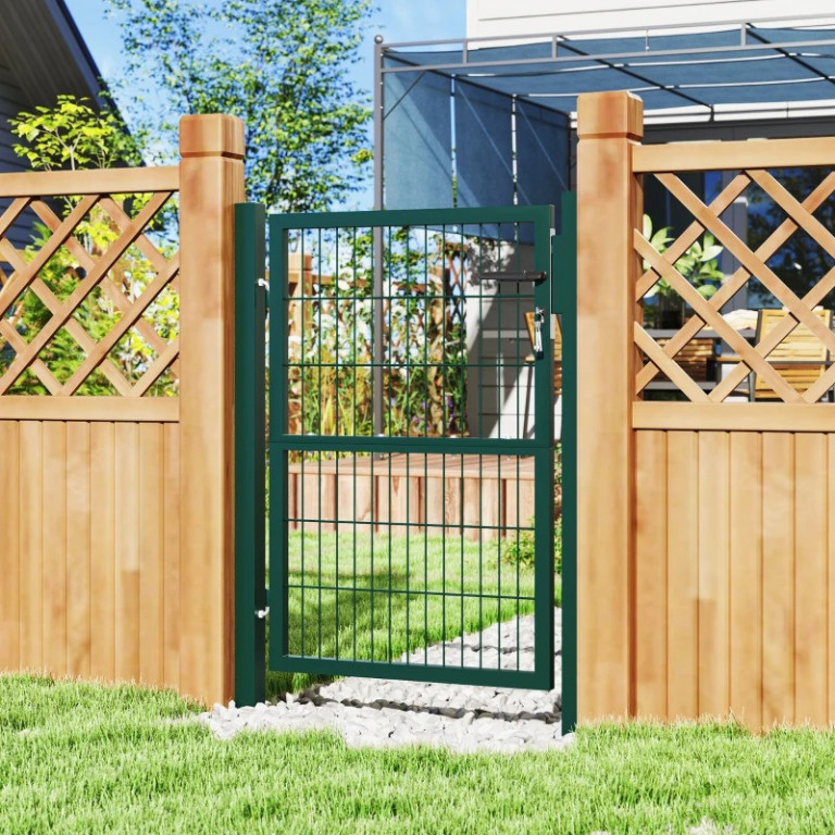 Ocelová zahradní branka 97x170cm |zelená