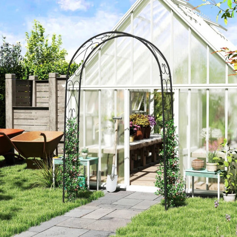 Zahradní oblouk 125x37x230 cm | černý č.5