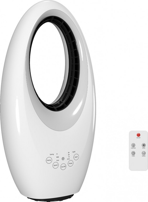 Věžový ventilátor bez lopatek | bílý